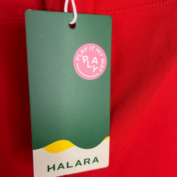 Halara Flex High Waisted Slight Flare Work Pants in Valiant Poppy XL (Petite) - Picture 9 of 11